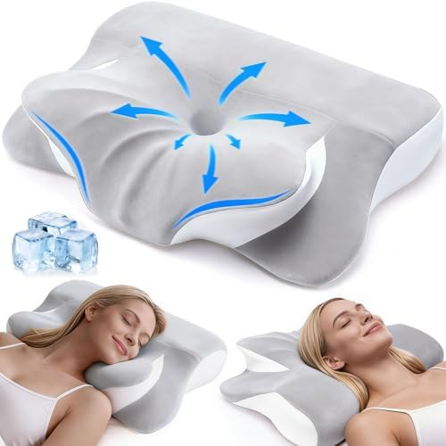 Cervical Neck Pillow for Neck Pain Relief Mellow Sleep Pillow Memory Foam