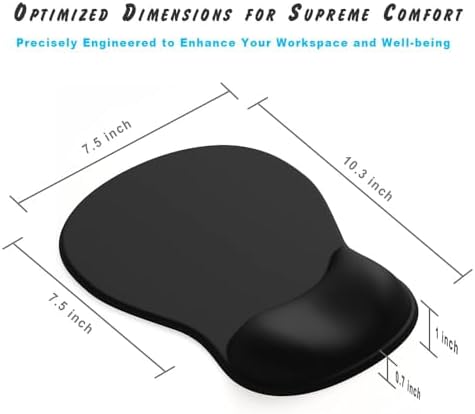 DEMON CHEST ErgoComfort Gel Wrist Rest Mouse Pad-Ergonomic Office Mousepad with Wrist Support-Non-Slip, Design Desk Accessories Mat for Home&Game Decor (06Transparent)