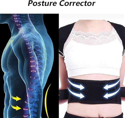Back Brace Posture Corrector for Women and Men, Back Lumbar Support Shoulder Posture Support for Improve Posture Provide and Back Pain Relief(XX-Large)