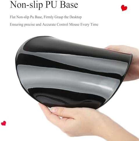 Gel Mouse Pad with Wrist Rest, Ergonomic Concave Wrist Support Mousepad with Non-Slip PU Base & Smooth Surface Comfortable Desk Accessories Mat for Office, Home Gaming and Study (Marble 02)