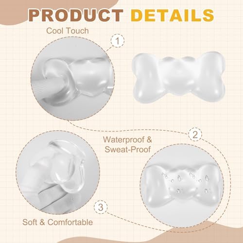 PATIKIL Gel Wrist Rest, Wrist Support for Mouse Bow Shape Ergonomic Mouse Pad Soft Silicone Support Comfortable Cushion for Computer Gaming Office Home, Transparent