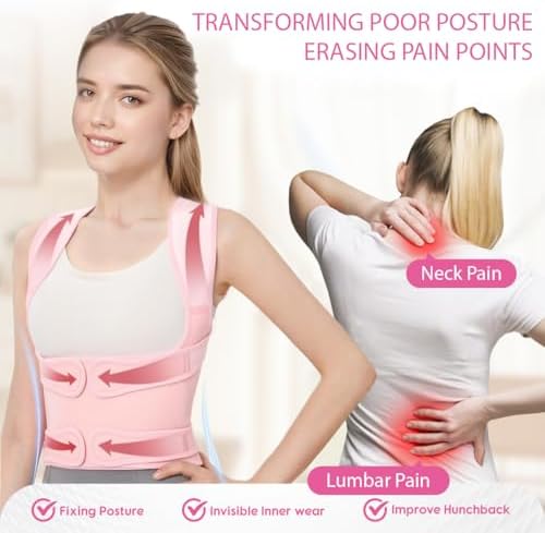 Posture Corrector for Women/Men Adjustable Full Back Brace Support