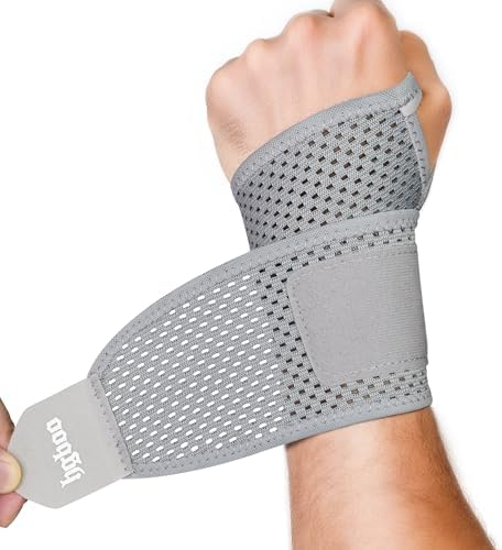 2-Pack Ultra-Thin Wrist Braces, Breathable Comfort Mesh Fabric Support for Pain Relief - Ideal for Carpal Tunnel, Tendonitis, Sports, Fitness and Daily Use - Adjustable Wrist Support (Gray)