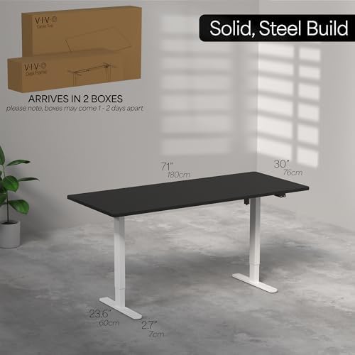 VIVO Rustic Vintage Brown 71 x 30 in Standing Desk, DESK-KIT-0W7N