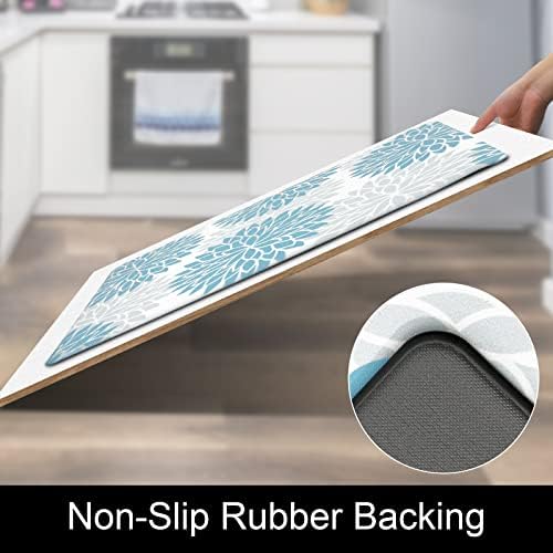 HEBE Anti Fatigue Kitchen Rugs Set of 2, Cushioned Kitchen Mats for Floor