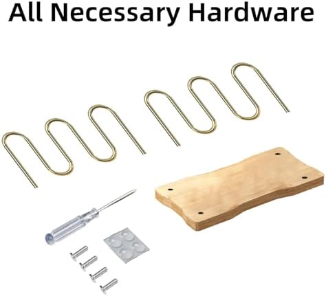 Mail Holder Organizer Countertop, Metal Letter Holder Sorter (Bamboo)
