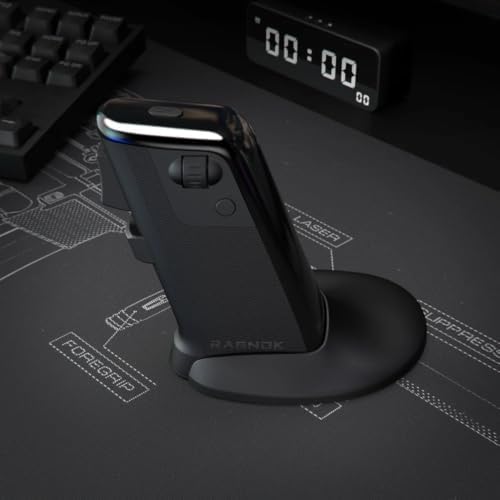 FireGrip Gun Mouse for Shooter Games — Vertical Pistol Grip Design, Vibration Feedback, 2.4G Wireless & Wired, Programmable Buttons for FPS Gaming