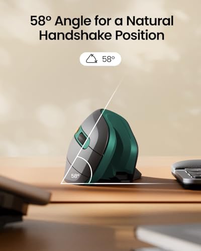 ProtoArc EK01 Plus Backlit Full Size Wireless Ergonomic Keyboard Green and EM11 NL Bluetooth Vertical Mouse Green