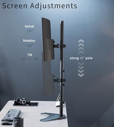 VIVO Single Monitor Desk Stand for 13 to 27 inch Screens, STAND-V011H