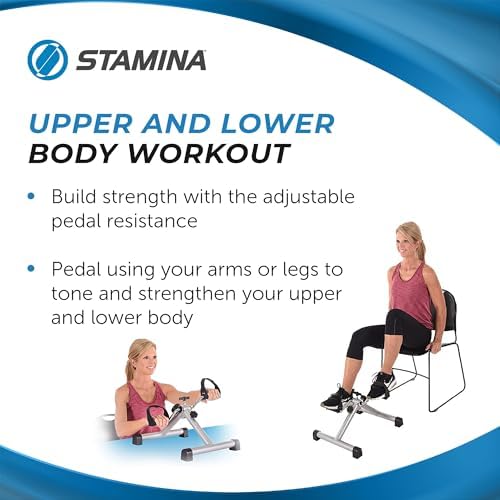 Stamina InStride Cycle XL Folding Pedal Exerciser with Foldable Design