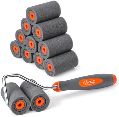 13 Pack 2" High Density Foam Paint Roller Kit for Smooth & Precision Finish