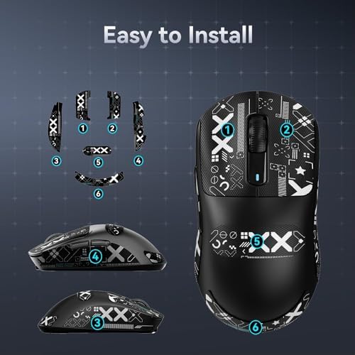 ATTACK SHARK Mouse Anti Slip Grip Tape for X3 Wireless Gaming Mouse - Black
