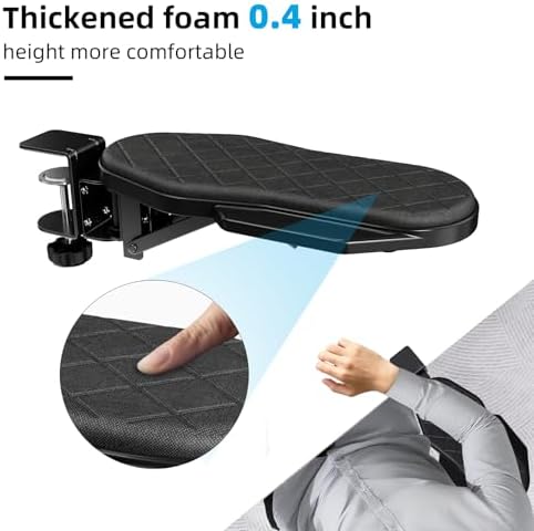 CABTE Ergonomics Desk Extender Tray, Table Mount Arm Wrist Rest Shelf