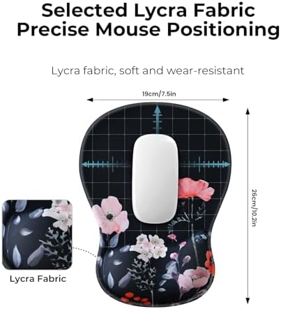 EooCoo Mouse Pad with Gel Wrist Rest, Ergonomic Mousepad Wrist Alignment