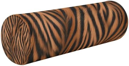 Animal Prints Neck Roll Pillow - Extra Dense Memory Foam Round Cylinder Bolster for Cervical Support, Spondylosis, Neck Pain Relief