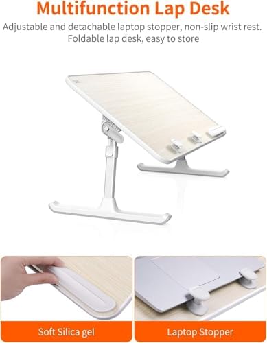 Laptop Desk for Bed, SAIJI Lap Desks Bed Trays for Eating Writing