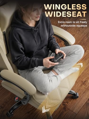SOLAVERO Gaming Chair with Massager Lumbar Support, 400LBS Weight Capacity