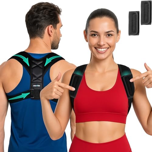 Posture Corrector for Women & Men - Fully Adjustable Back Brace Posture Corrector for Men & Women - Shoulder Brace - Back Straightener - Shoulder Support - Neck, Upper and Mid Spine Support