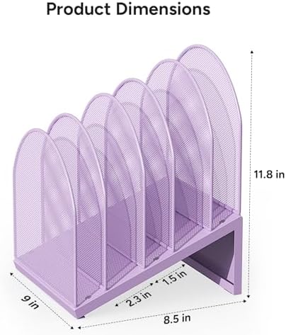 5-Section Desk File Organizer