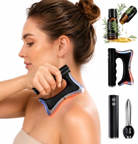 Heated Muscle Scraper Tool, Fascia Release Full Body Contouring Machine, Muscle Scraper Tool Features Modes: Vibration, Heat Therapy and Microcurrent, Fascia Instant Muscle Relaxation Soreness Relief