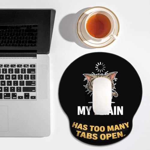 Britimes Ergonomic Mouse Pad with Wrist Support, Cat Animal