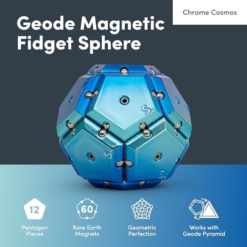 Speks Geode Magnetic Sensory Sphere, Stress Relief Tool, Executive Desk Toy