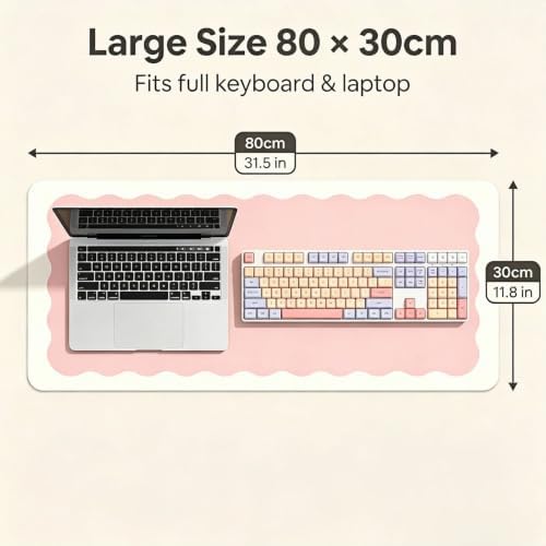 Makeup Mat for Vanity, Extra Long 11.8x31.5in Vanity Mat and Essentials