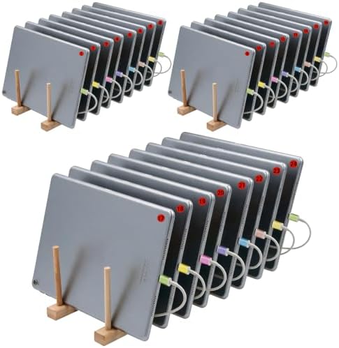 3Pack Multi Device Laptop Charging Station Classroom Organizer Storage Rack