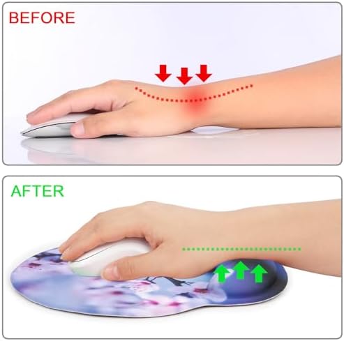 Ergonomic Mouse Pad with Wrist Rest Support,Gel Mouse Pads for Desk