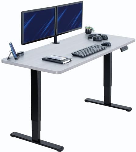 VIVO Dark Gray 60 x 24 in Standing Desk, DESK-KIT-2B6G