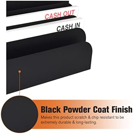 BankSupplies STEELMASTER 6 Slot File and Desk Organizer Paper Organizer Black Powder Coat Finish
