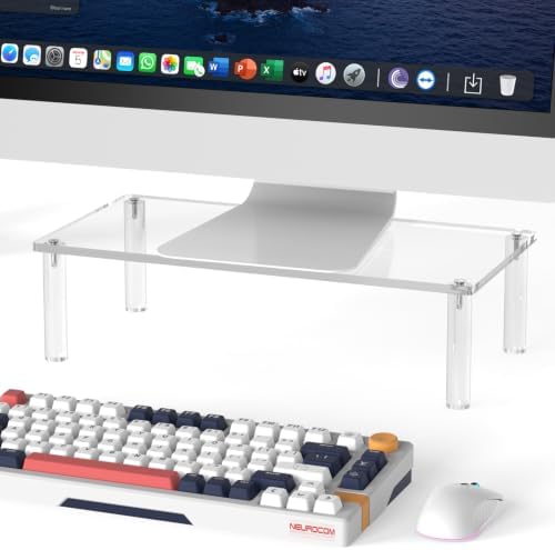 Acrylic Monitor Stand Riser 16X7.8 Clear Computer Stand Riser