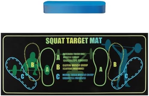 Non-Slip Squat Mat with Foot Position Guide, 31.5" x 13.78"