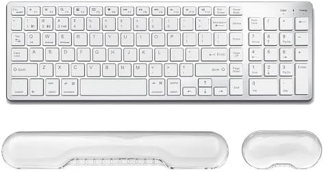 Mouse Pad with Wrist Rest, Soft Cloud Gel Keyboard Mouse Pad Set with Hand Wrist Support, Cute Non Slip Office Desk Accessories for Comfort/Pain Relief/Computer/Laptop (Clear Cave)