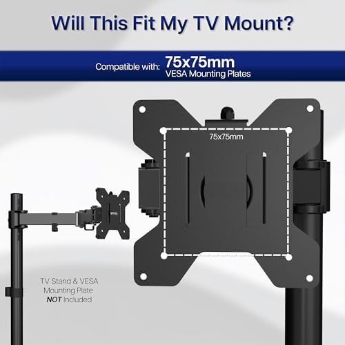 VIVO Height Adjustable VESA Adapter Stand for Individual Monitors up to 27 Inches Black