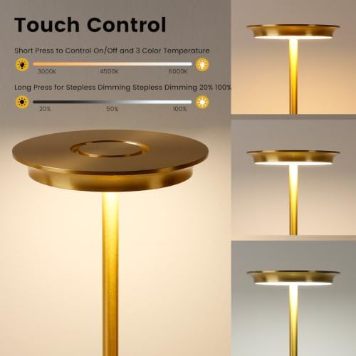 LED Rechargeable Cordless Table Lamp Battery Operated Light