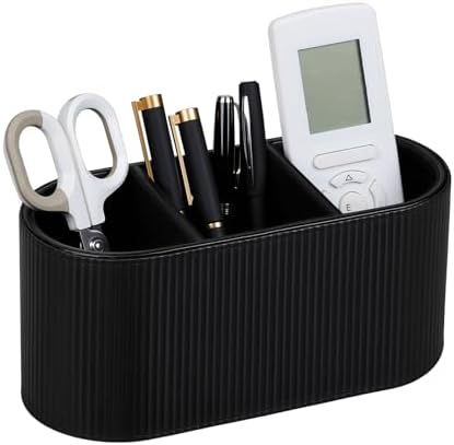 Remote Control Holder Pen Pencil Holder Desk Organizer Caddy(Black)