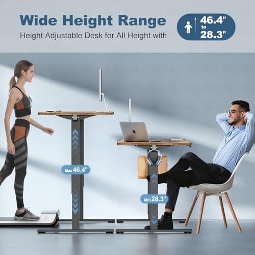 DUMOS 40 Inch Electric Standing Desk, Memory Adjustable Home Office Desk