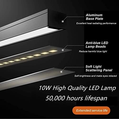 LED Desk Lamp for Home Office, 360° Flexible Gooseneck Desk Light with 3 Color Modes & 10 Brightness, Eye-Caring Adjustable Task Light for for Piano, Computer, Workbench, 10W, 1000LM (White)