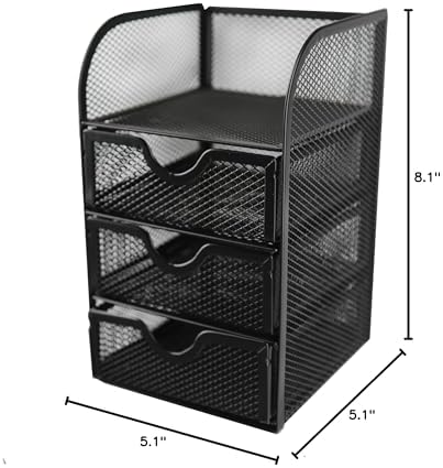 Huron Desktop Mini 3-Drawer Supplies Organizer (1/4/24/96) (1 pc)