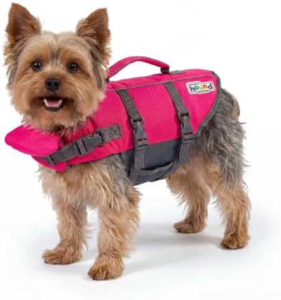 Outward Hound Granby Splash Dog Life Jacket, Life Vest, Pink, X-Small