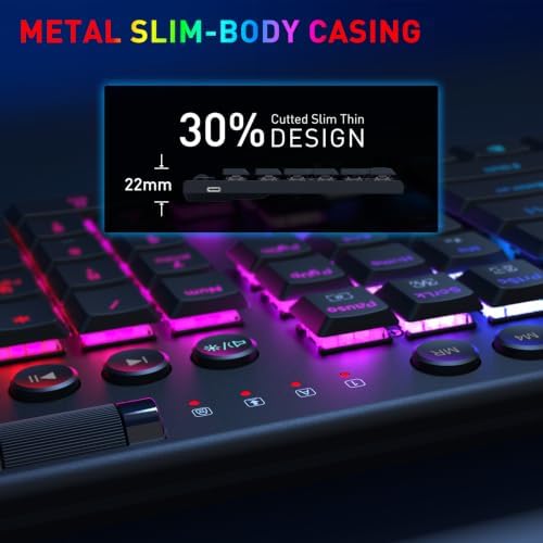 Redragon K618 HE Wired Low-Profile Rapid Trigger Magnetic Gaming Keyboard