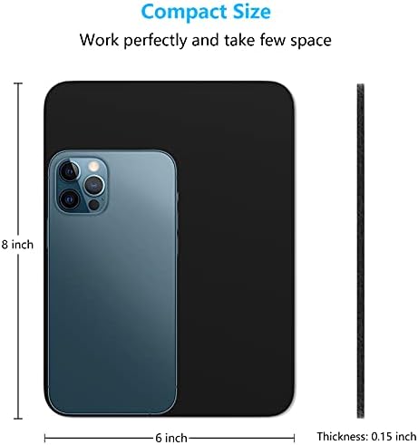 Dapesuom Small Mouse Pad, 6 x 8 Inch Thick Rubber Premium-Textured Non-Slip Portable & Washable Mini Mouse Mat for Women Men Wireless Laptops Keyboard Tray Gaming Work Computer Office Travel, Black