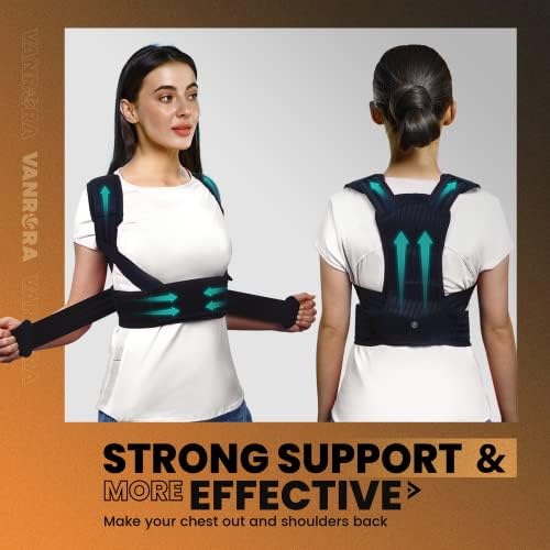 VANRORA Posture Corrector for Women and Men, Adjustable & Comfy Back Brace