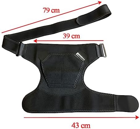 Fenzer Recovery Shoulder Brace for Men and Women, Shoulder Stability Support Brace, Adjustable Fit Sleeve Wrap, Relief for Shoulder Injuries and Tendonitis, One Size Regular (BLACK)