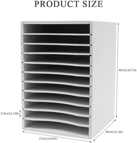 Mail Organizer 11 Slots, Literature Organizer for Classroom, Office, Home