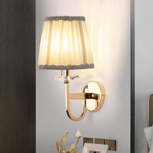 Fuloon Chandelier Lamp Shades, Clip on Small Sconce Lamp Shades, Suit for Candelabra Bulbs in Modern/European/French Country/Farmhouse Decoration, 3.5x4.3x4.9 in(6 Pack, Chiffon Light Yellow)