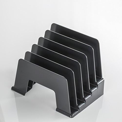 Officemate Incline Sorter, 5 Compartments, Black (21232) (Pack of 6)