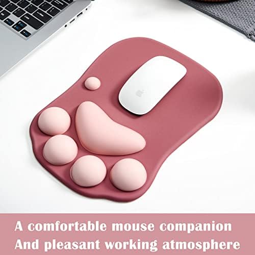 Cat Paw Mouse Pad, Ergonomic Mouse Mat with Wrist Support