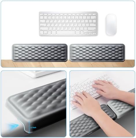 MOSISO 2 Pcs Arm Rest for Desk, L-Shaped Desk Elbow Pad for Desk, Black